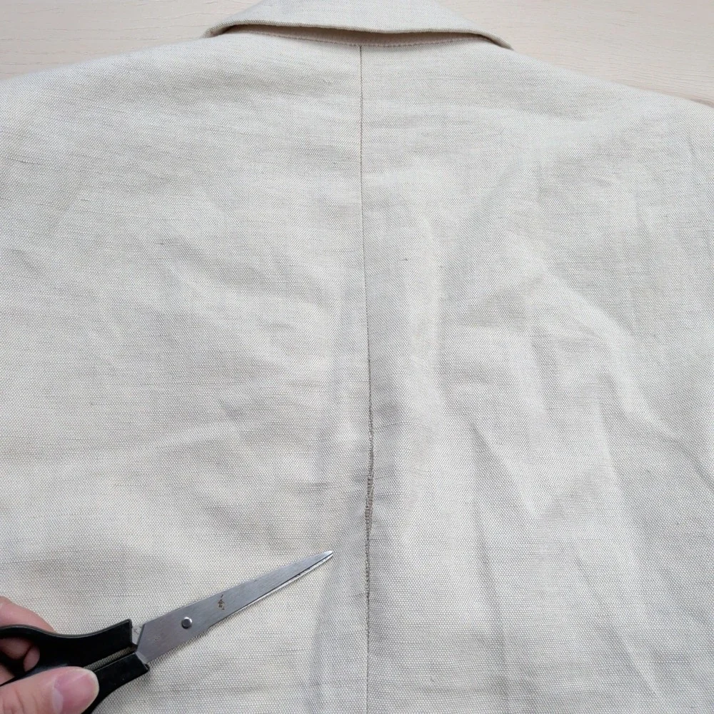 The J. Peterman‎ Company Blazer Sport Coat Mens 42L Cotton Linen Unlined Western
